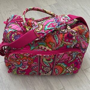 Vera Bradley Pink and Green Travel Bag